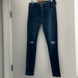 American Eagle Hi Rise Destroyed Jeggings